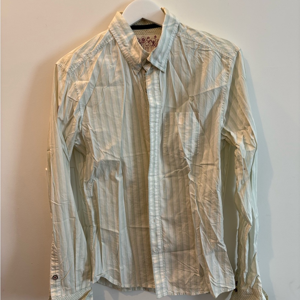 Men's Striped Shirt - Cream